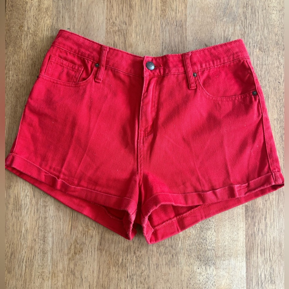 Adam Levine Red shorts